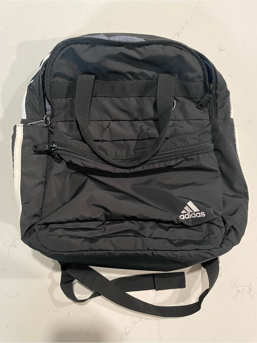 adidas Black Backpack with White Logo